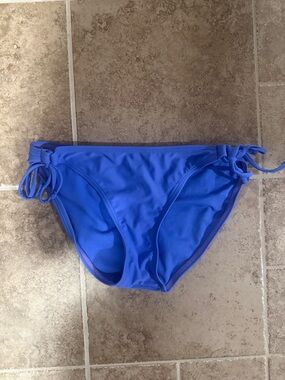 Blue Bikini Bottoms with Side Tie